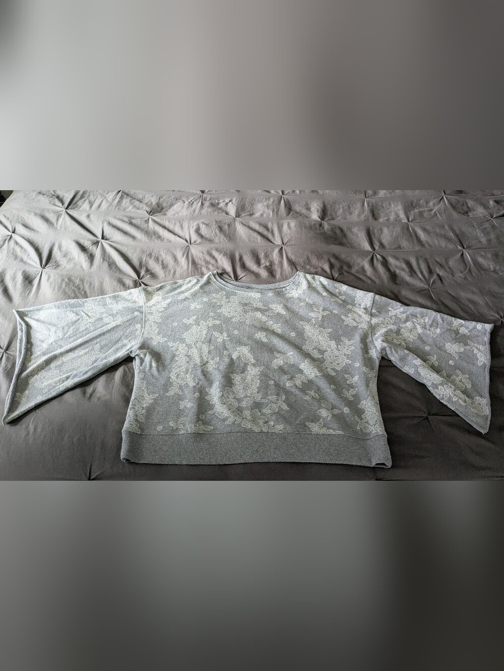 Adore Me Heather Gray Knit Top